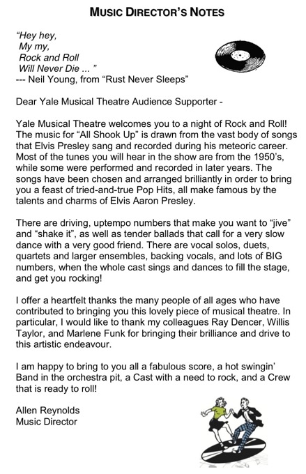 Music Director&#39;s Notes